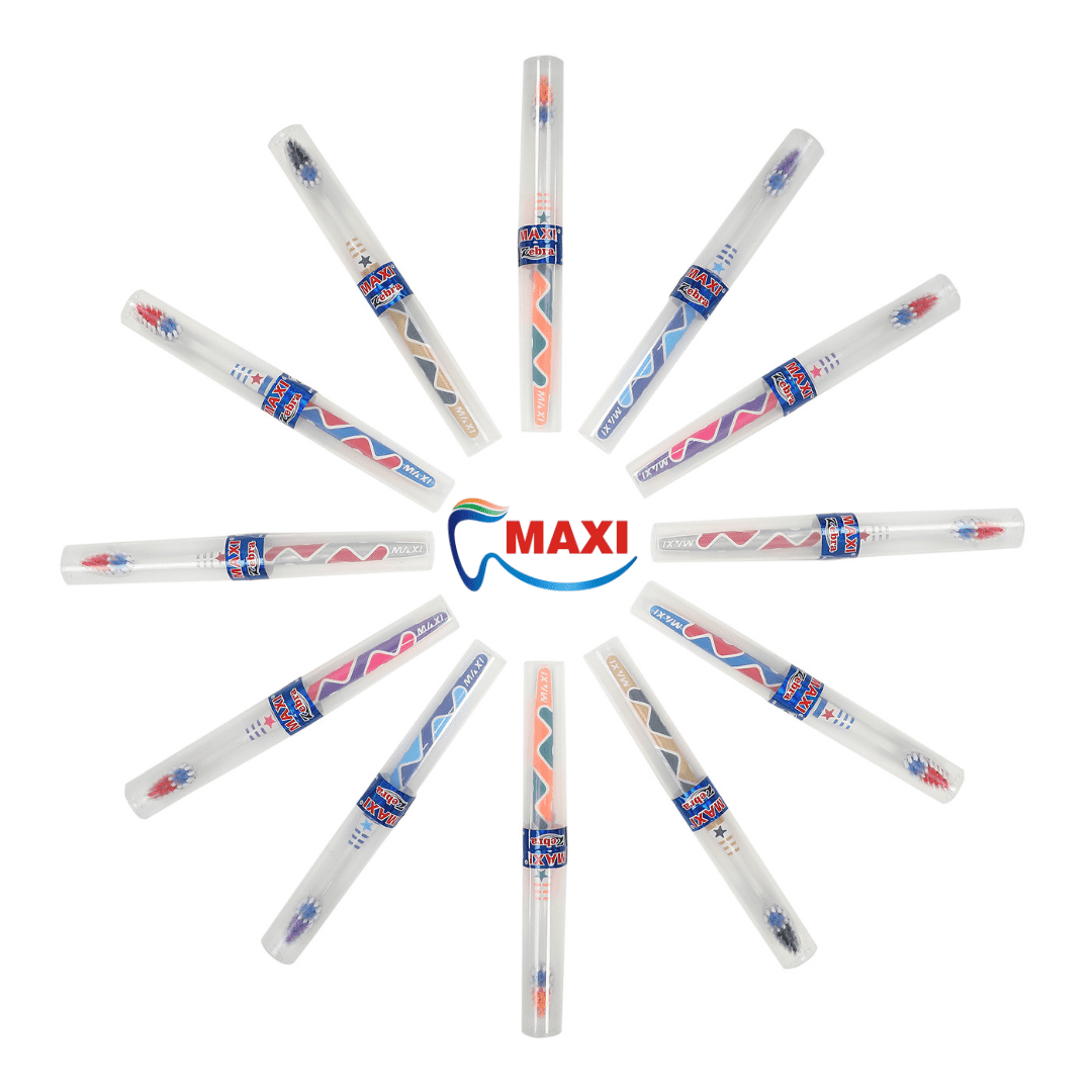 MAXI Zebra Toothbrush Travel Pack.