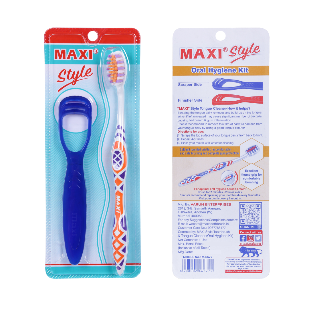 Style Toothbrush & Tongue Cleaner-Oral Hygiene Kit